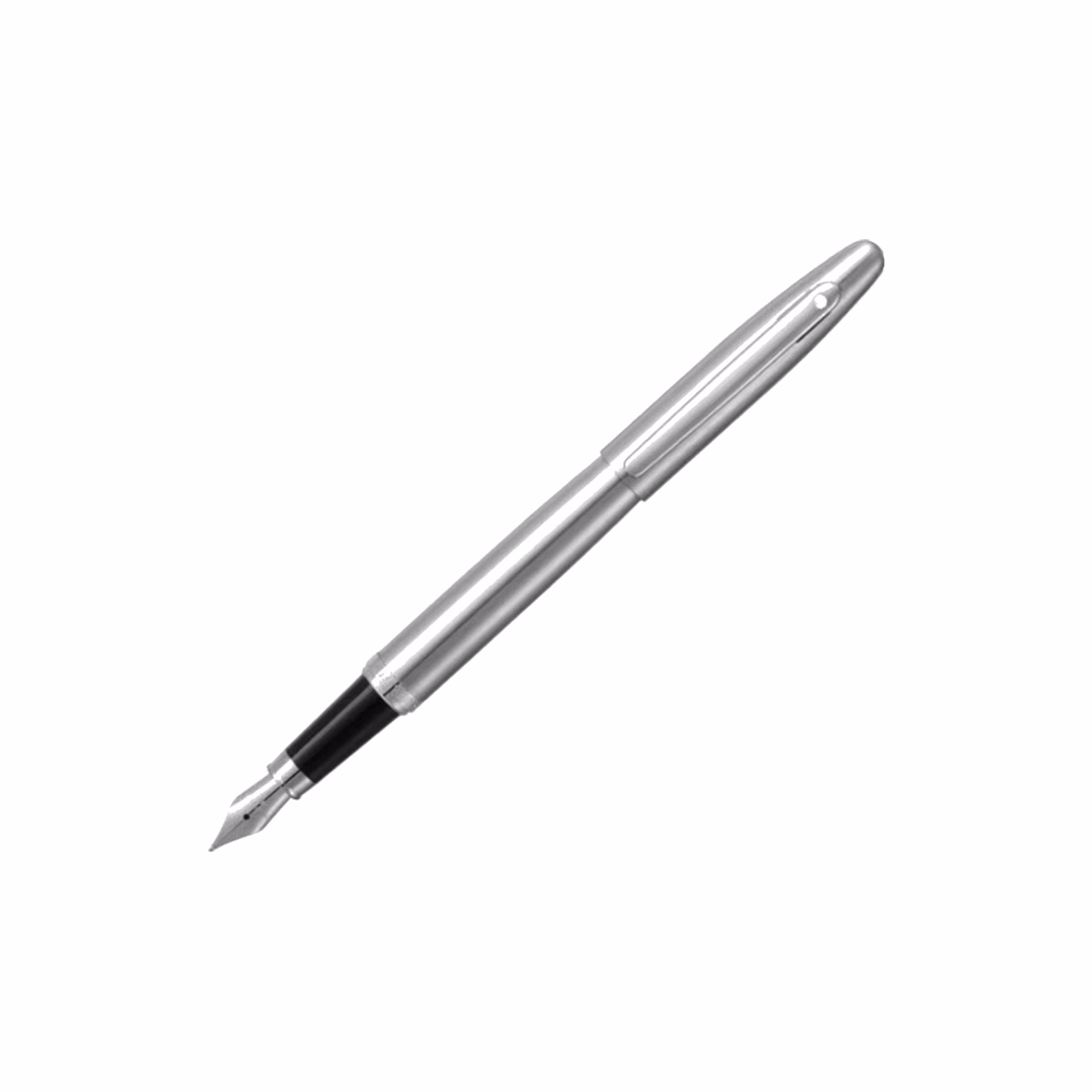 Custom Sheaffer VFM 9426 Brushed Chrome Fountain Pen With Chrome Trim - Medium