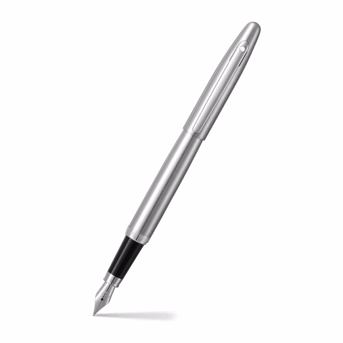 Custom Sheaffer VFM 9426 Brushed Chrome Fountain Pen With Chrome Trim - Medium
