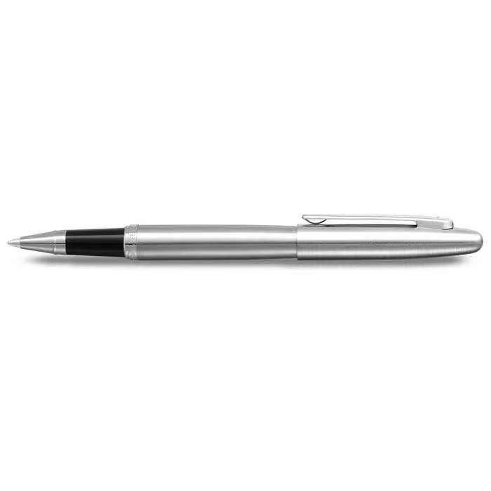 Custom Sheaffer VFM 9426 Brushed Chrome Rollerball Pen With Chrome Trim
