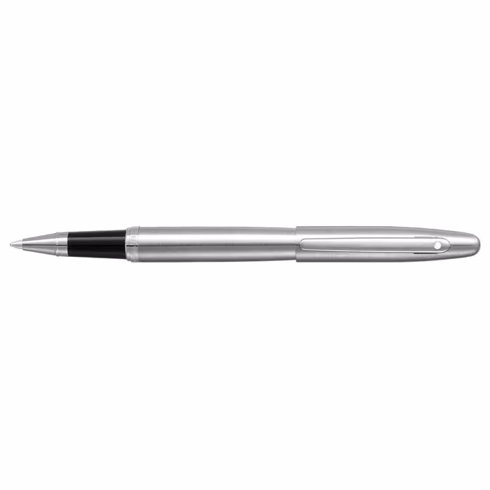 Custom Sheaffer VFM 9426 Brushed Chrome Rollerball Pen With Chrome Trim