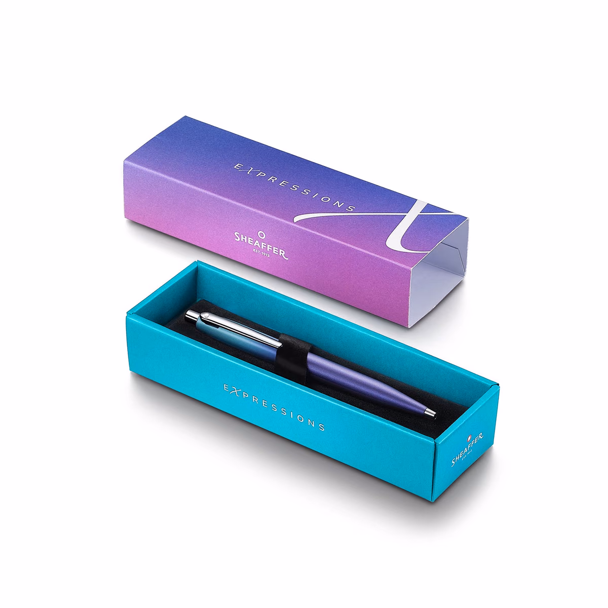 Custom Sheaffer VFM VFM Expressions Blue Purple Pearlised Gradient Chrome-Plated Trims Ballpoint