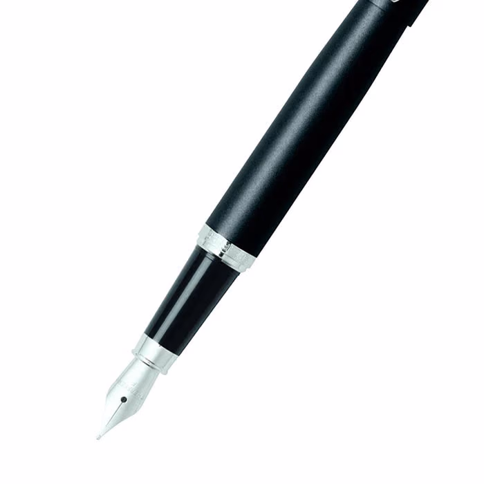 Custom Sheaffer VFM Matte Black with Chrome trims Fountain Pen - Medium