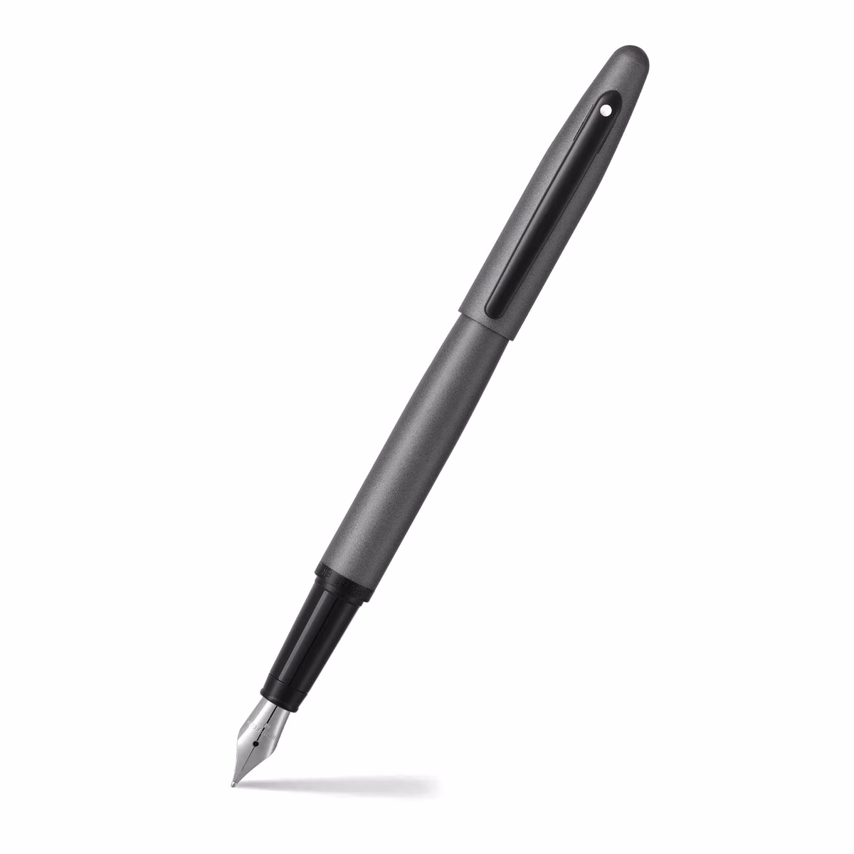 Custom Sheaffer VFM 9424 Matte Gray Fountain Pen With Matte Black Trim - Medium