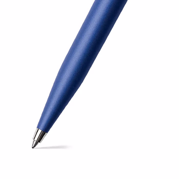 Custom Sheaffer VFM Neon Blue with Chrome trims Ballpoint Pen