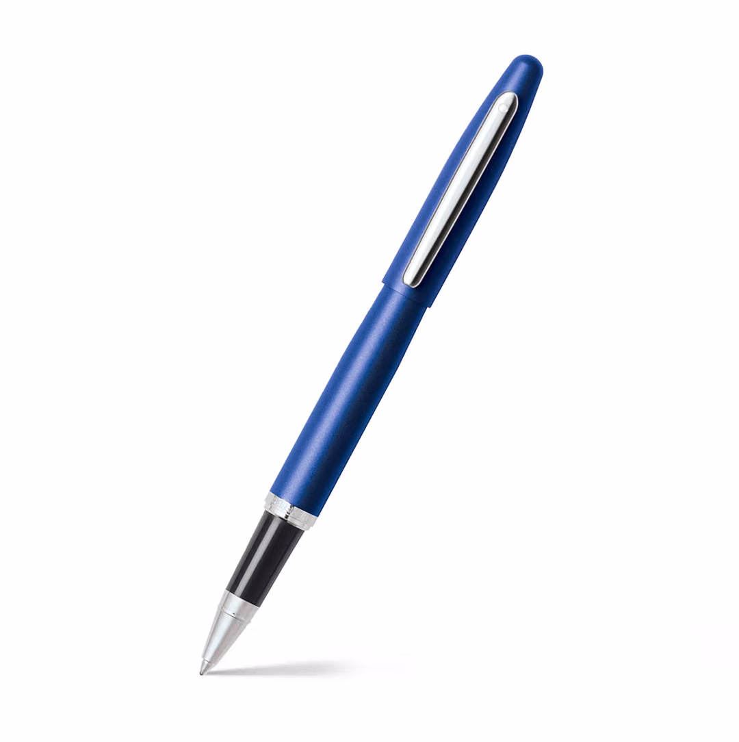 Custom Sheaffer VFM Neon Blue with Chrome trims Rollerball Pen