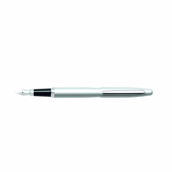 Custom Sheaffer VFM Strobe Silver Fountain Pen
