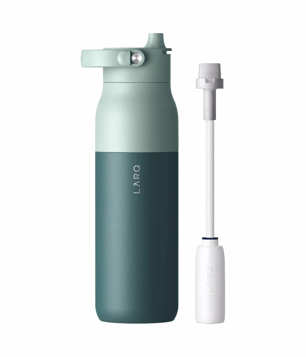 Custom LARQ Bottle Filtered Swig Top, Eucalyptus Green, back view