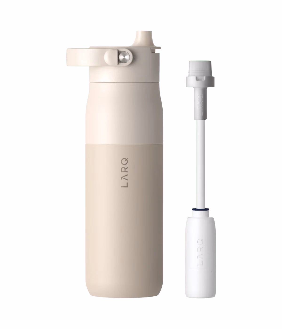 Custom LARQ Bottle Filtered Swig Top, Mojave Dune, front view