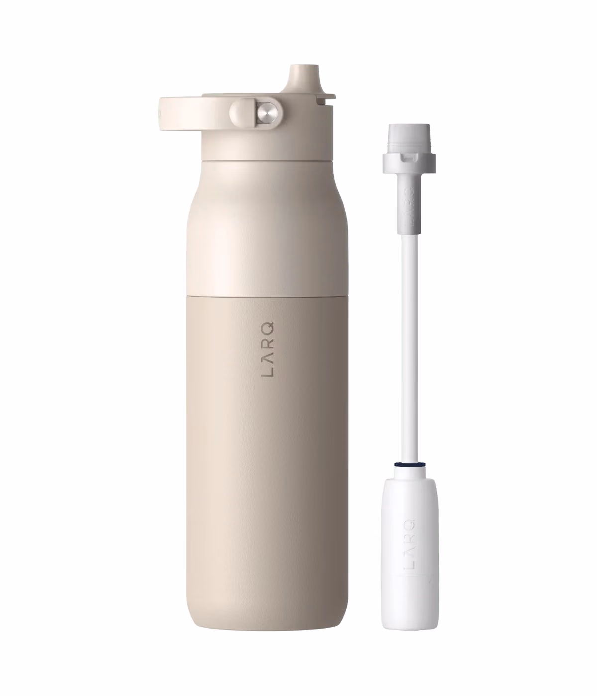 Custom LARQ Bottle Filtered Swig Top, Mojave Dune, back view