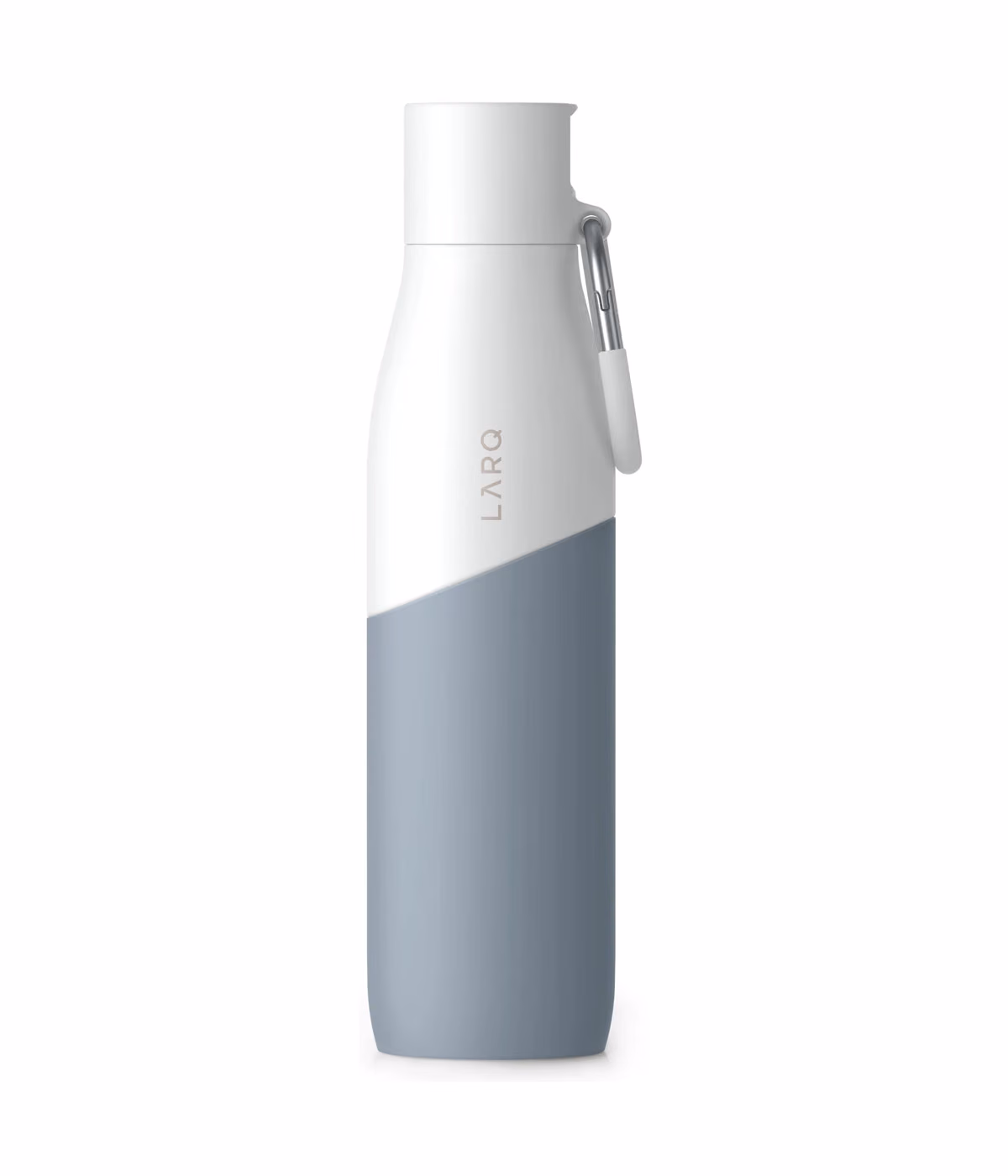 Custom LARQ Bottle Movement Filtered Flip Top, White / Pebble, back view