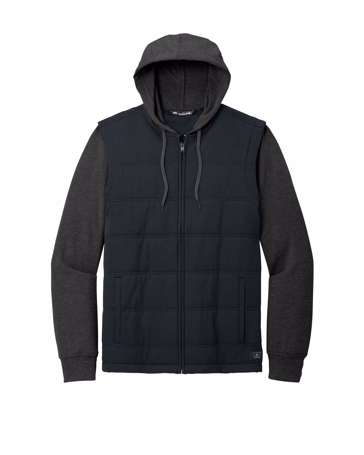 Custom TravisMathew Tides Up Hooded Jacket TM1MZ336 - Black/ Black Heather - 5