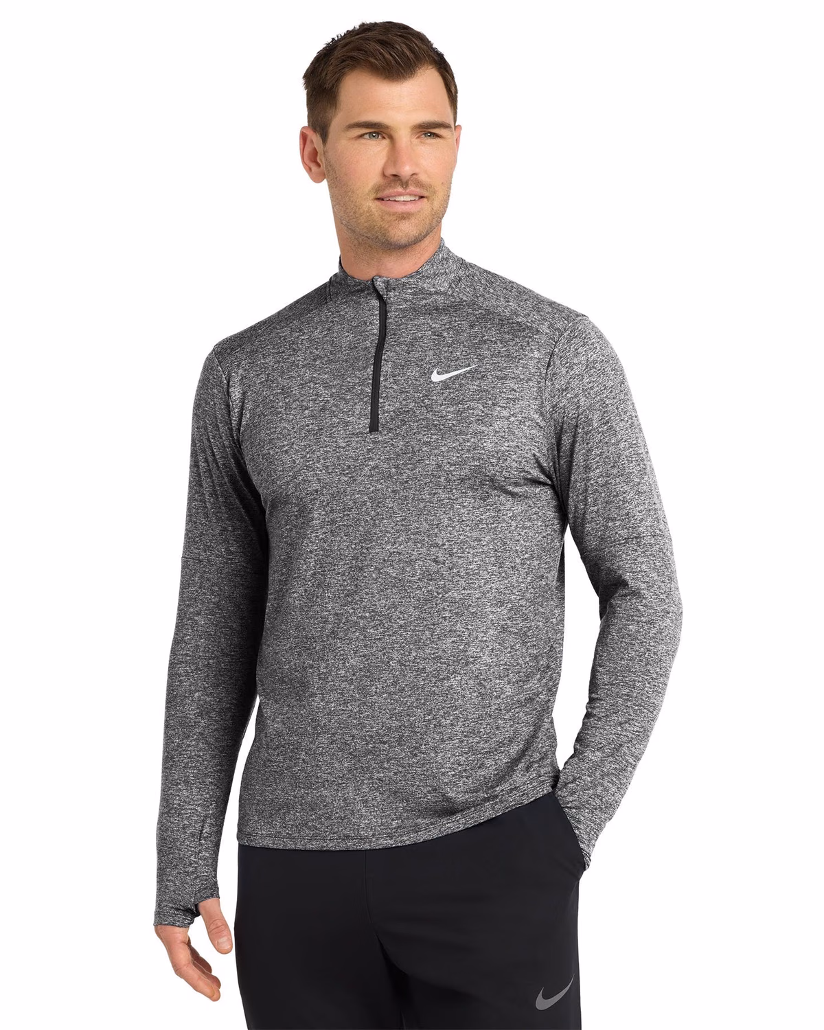 Custom Nike Dri-FIT Element 1/2-Zip Top NKDH4949 - Black Heather