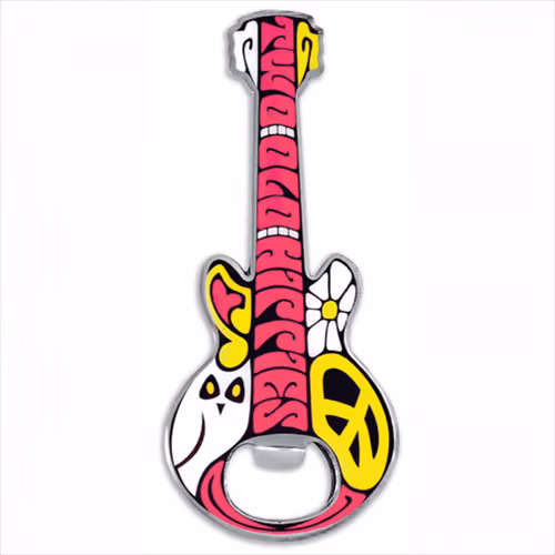 Custom Guitar-Shaped Bottle Opener, Magnetic Back