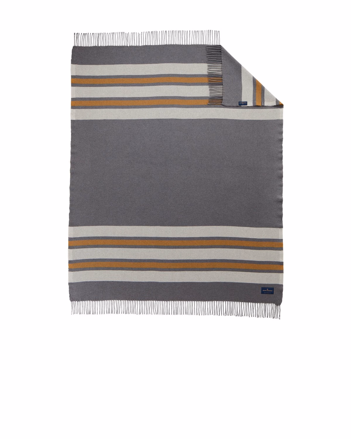 Custom Shadow Grey/ Marshmallow/ Tan - Brooks Brothers Heritage Blanket