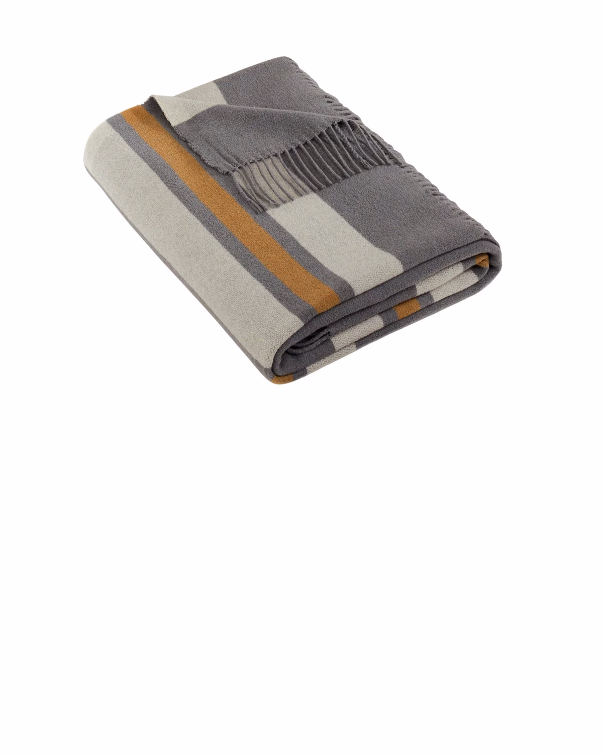 Custom Shadow Grey/ Marshmallow/ Tan - Brooks Brothers Heritage Blanket