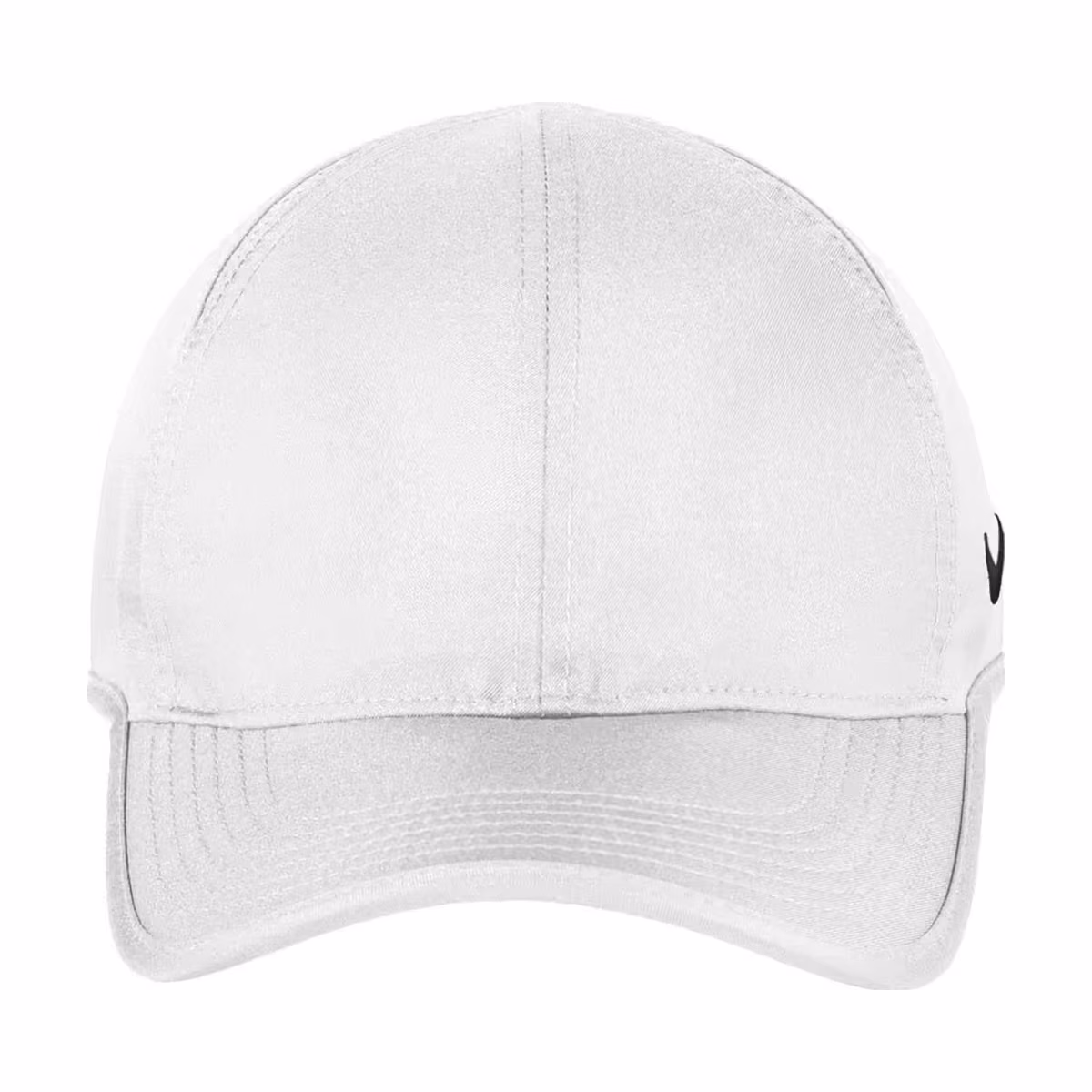 Custom Nike Dri-FIT Featherlight Performance Cap, White, front view
