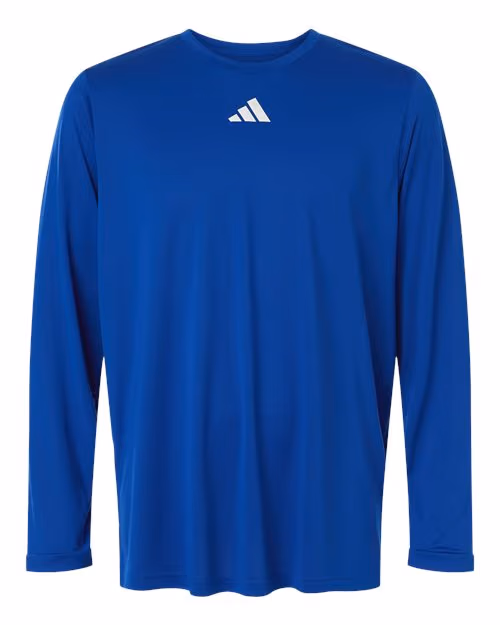 Custom Team Royal Blue/ White - Adidas Men's Pregame Long Sleeve T-Shirt