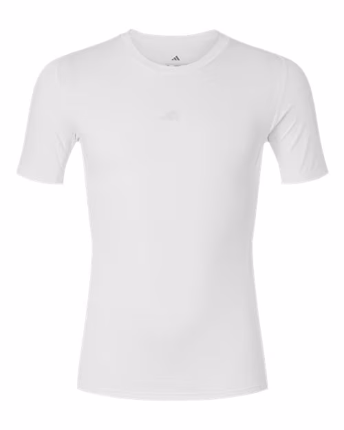 Custom White - Adidas Men's Techfit Compression T-Shirt