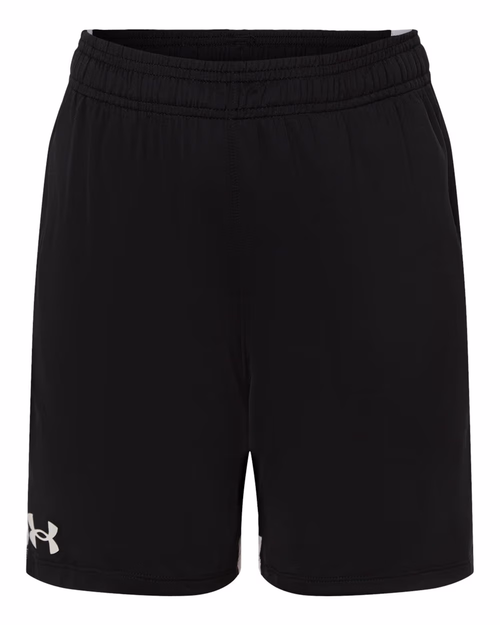 Custom Black/ White - Under Armour Youth Tech Vent Athletic Shorts - Flat Front
