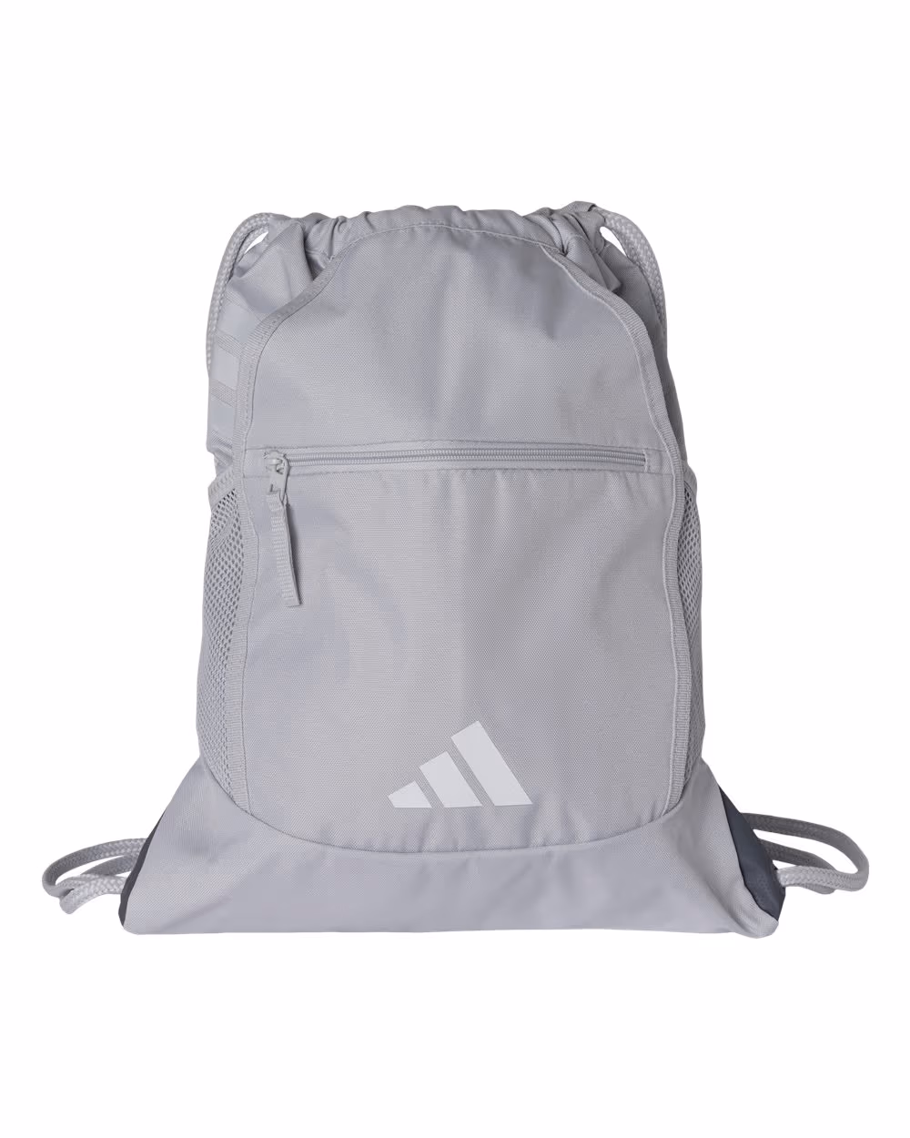 Custom Team Light Grey/ White - Adidas Stadium Sackpack - Flat Front