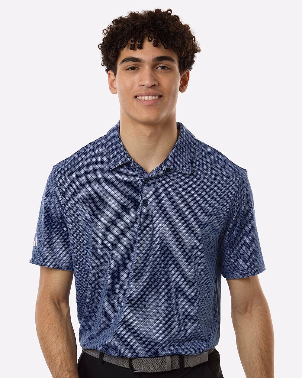 Custom Employee Appreciation Kit - Adidas Men's 4-Way Stretch Printed Polo