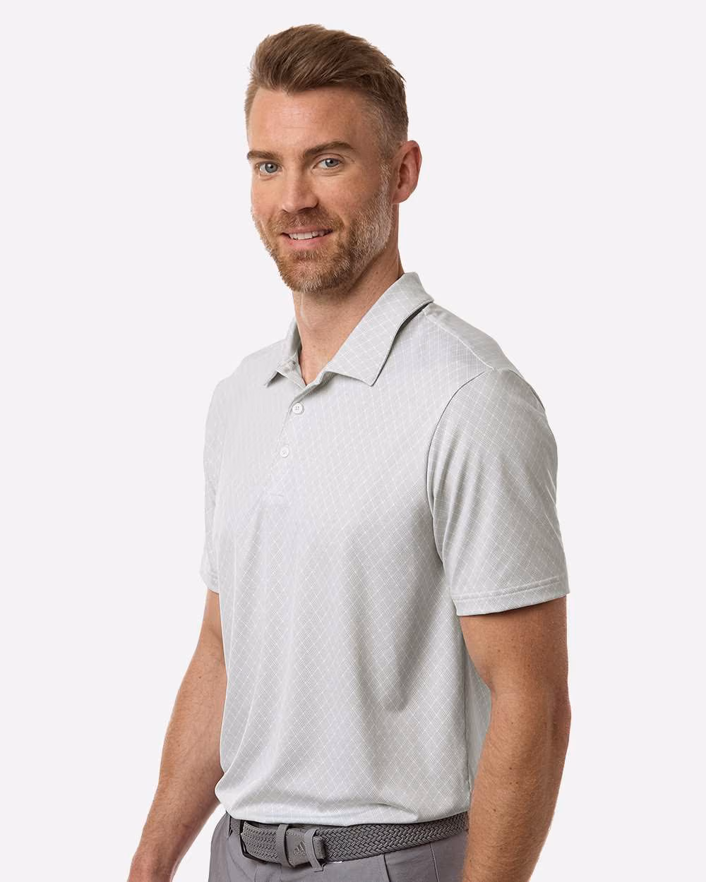Custom Employee Appreciation Kit - Adidas Men's 4-Way Stretch Printed Polo