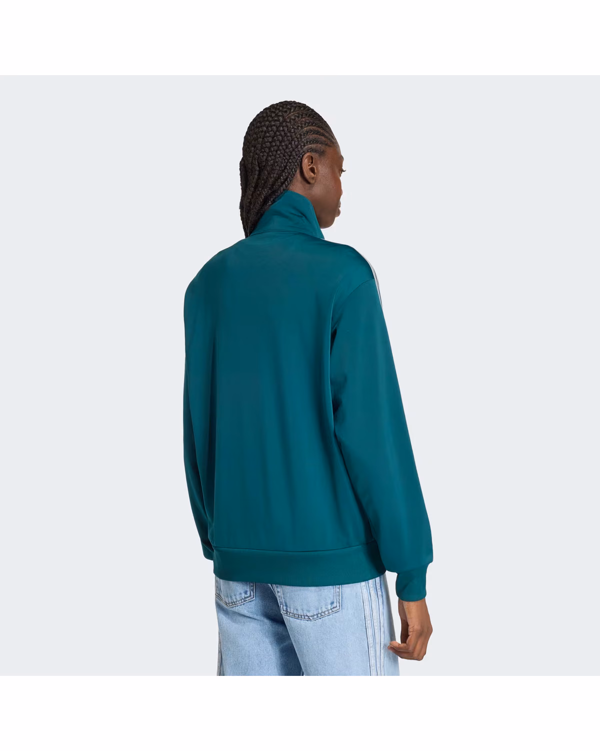 Custom Adidas Women's Firebird Track Top Loose - Rich Green/Grey Two