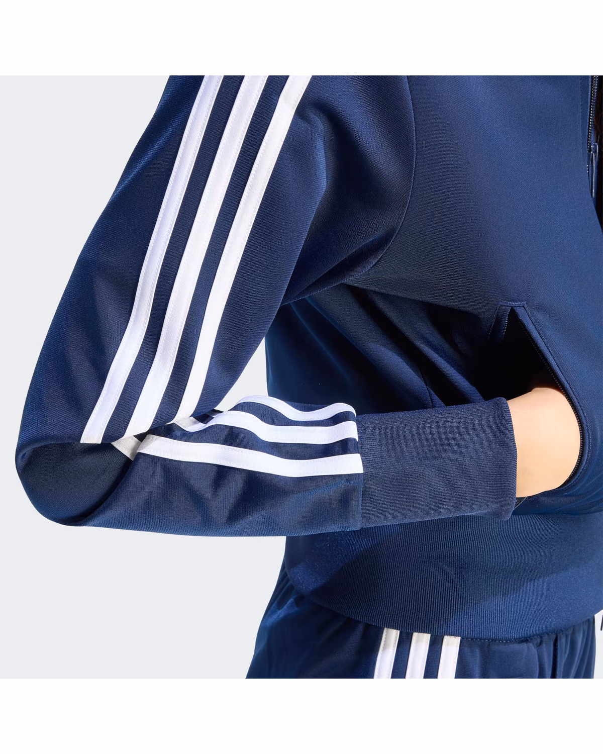 Custom Adidas Women's Firebird Classic Track Jacket - Night Indigo / White