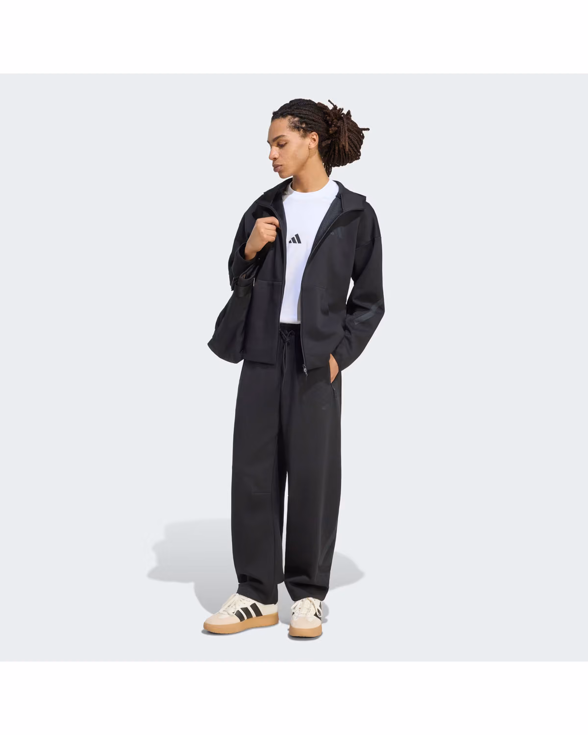 Custom Adidas Men's Z.N.E. Full-Zip Track Top - Black