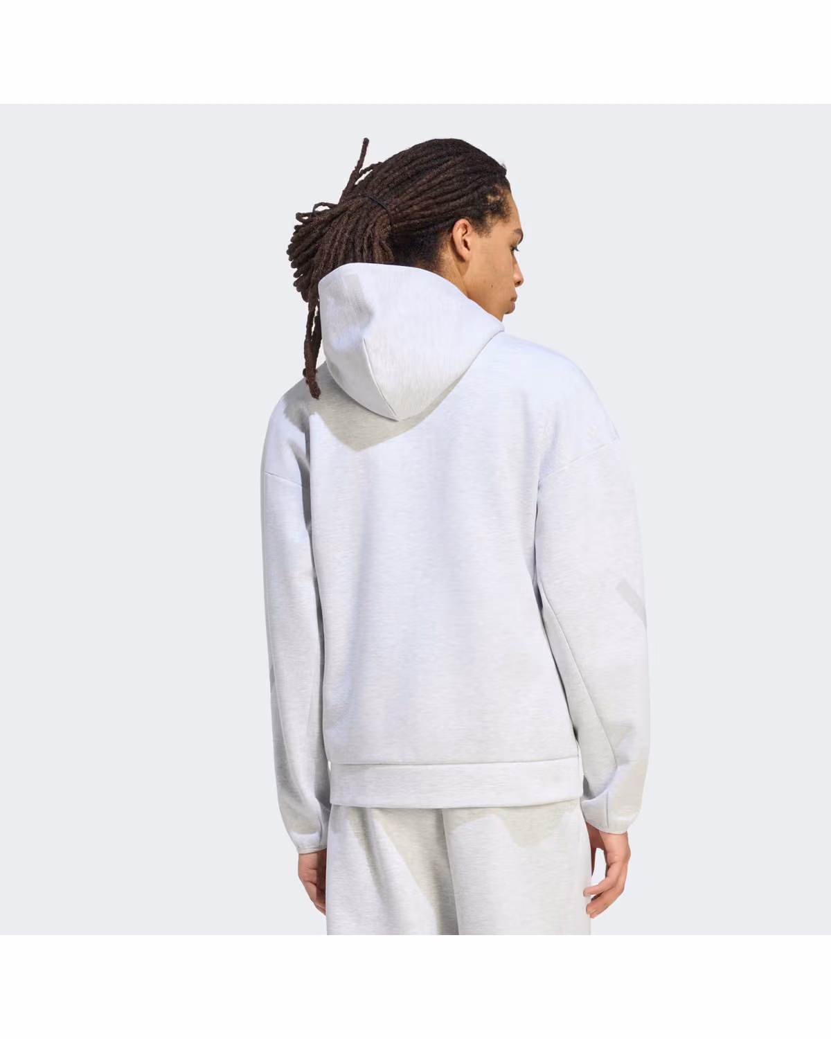Custom Adidas Men's Z.N.E. Full-Zip Track Top - Light Grey Heather