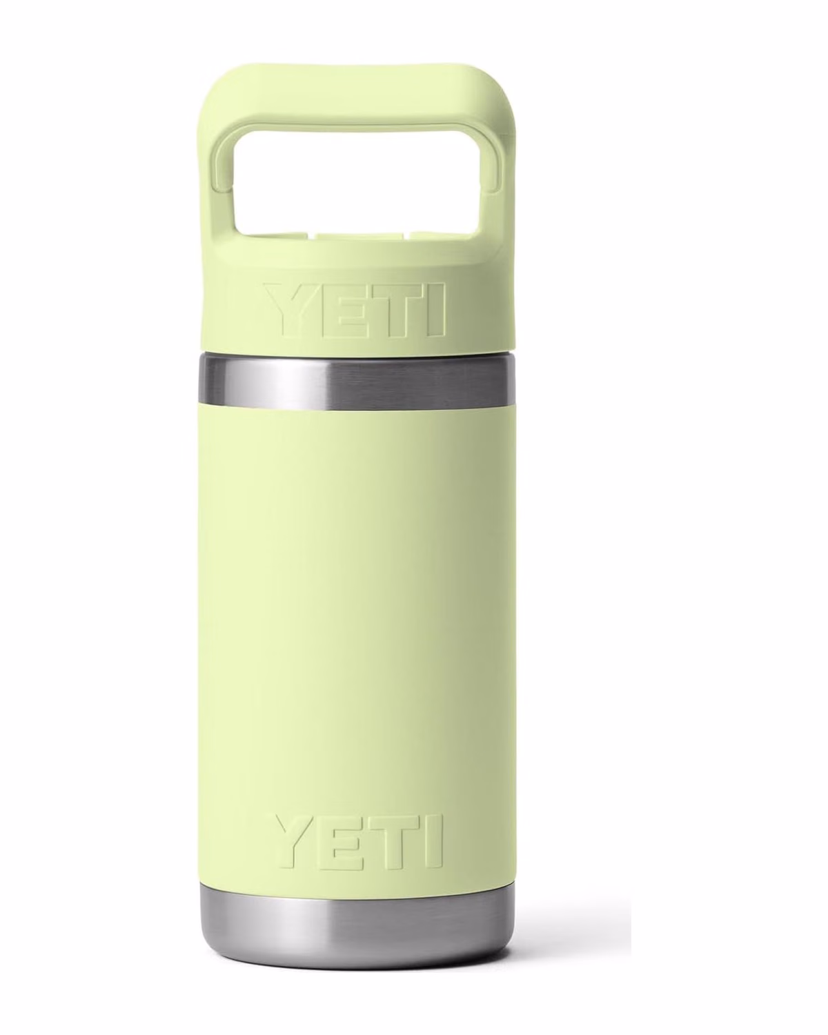 Custom YETI Rambler Jr. 12oz Kids Bottle with Straw Cap, Laser Engraved — Grasshopper back
