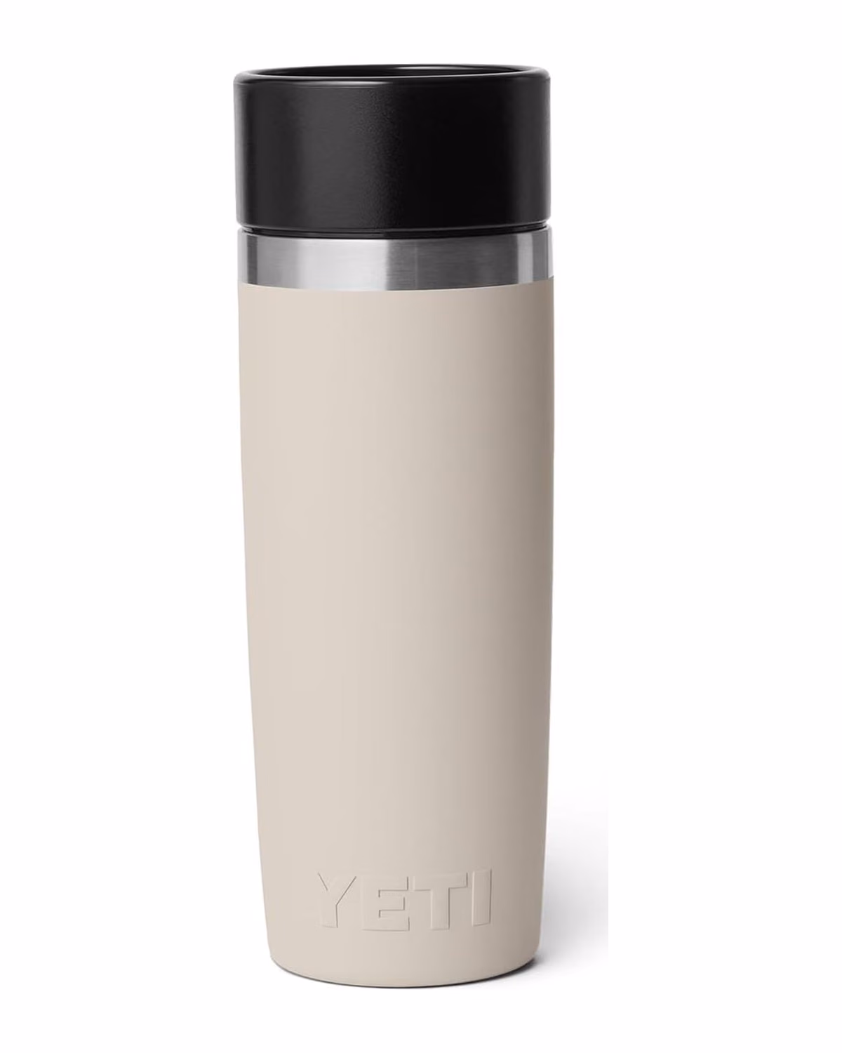 Custom YETI Rambler 16 oz Travel Bottle, Stainless Steel, Vacuum Insulated with Leakproof Commuter Cap — Taupe back