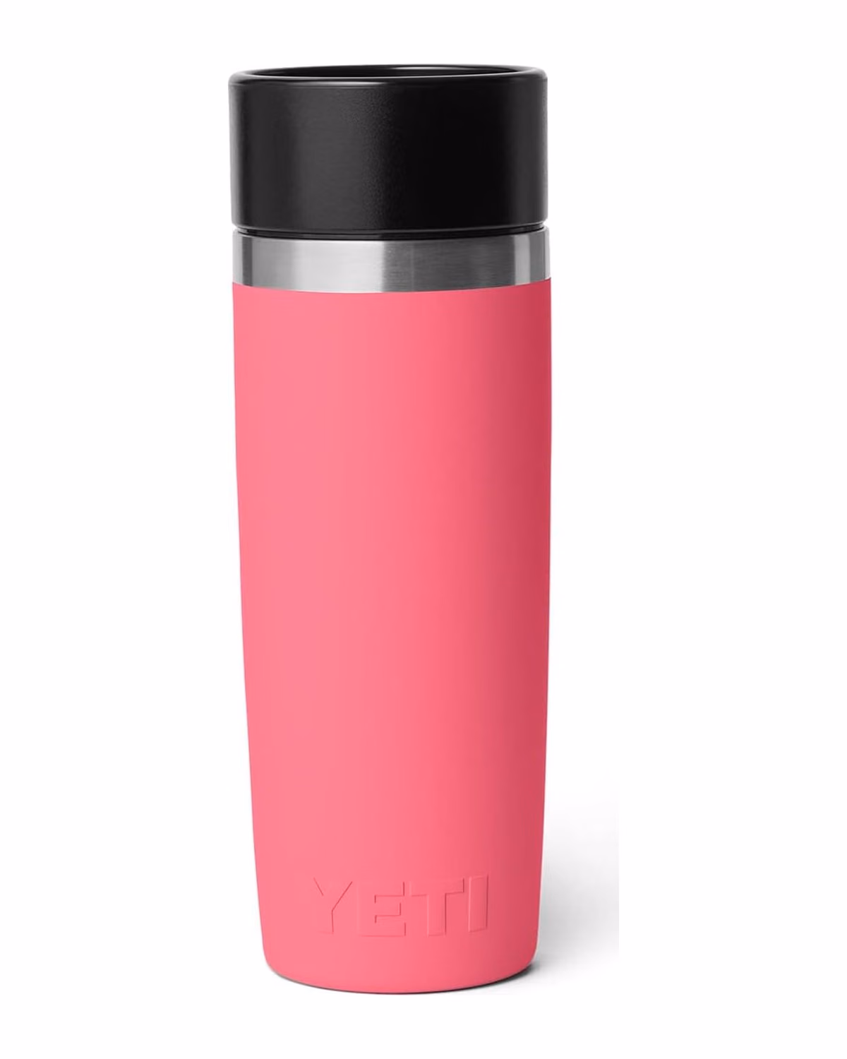 Custom YETI Rambler 16 oz Travel Bottle, Stainless Steel, Vacuum Insulated with Leakproof Commuter Cap — Tropical Pink back