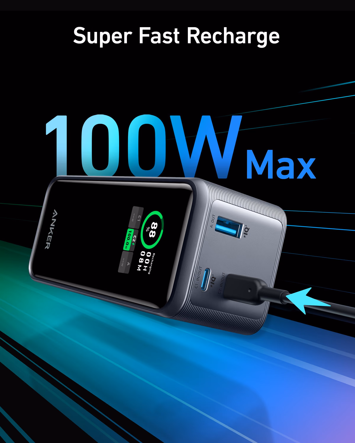 Custom Anker Prime Power Bank (20K, 200W) custom logo decoration