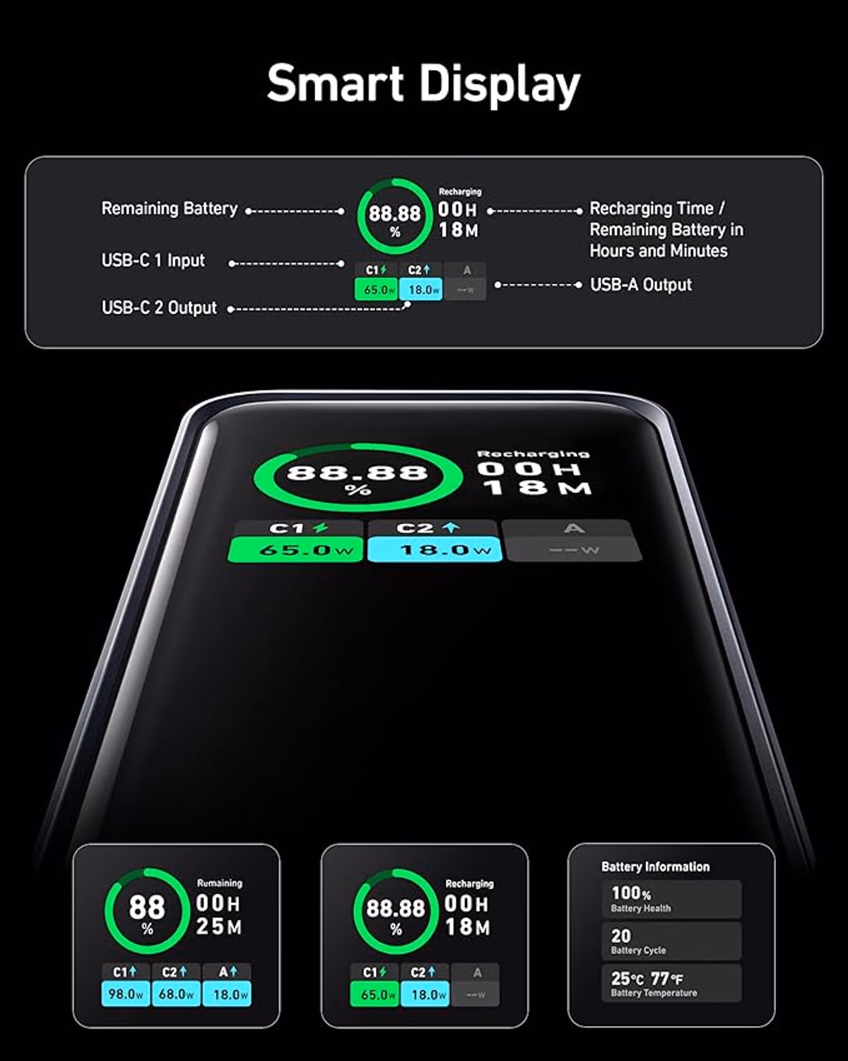 Custom Anker Prime Power Bank (20K, 200W) custom logo decoration