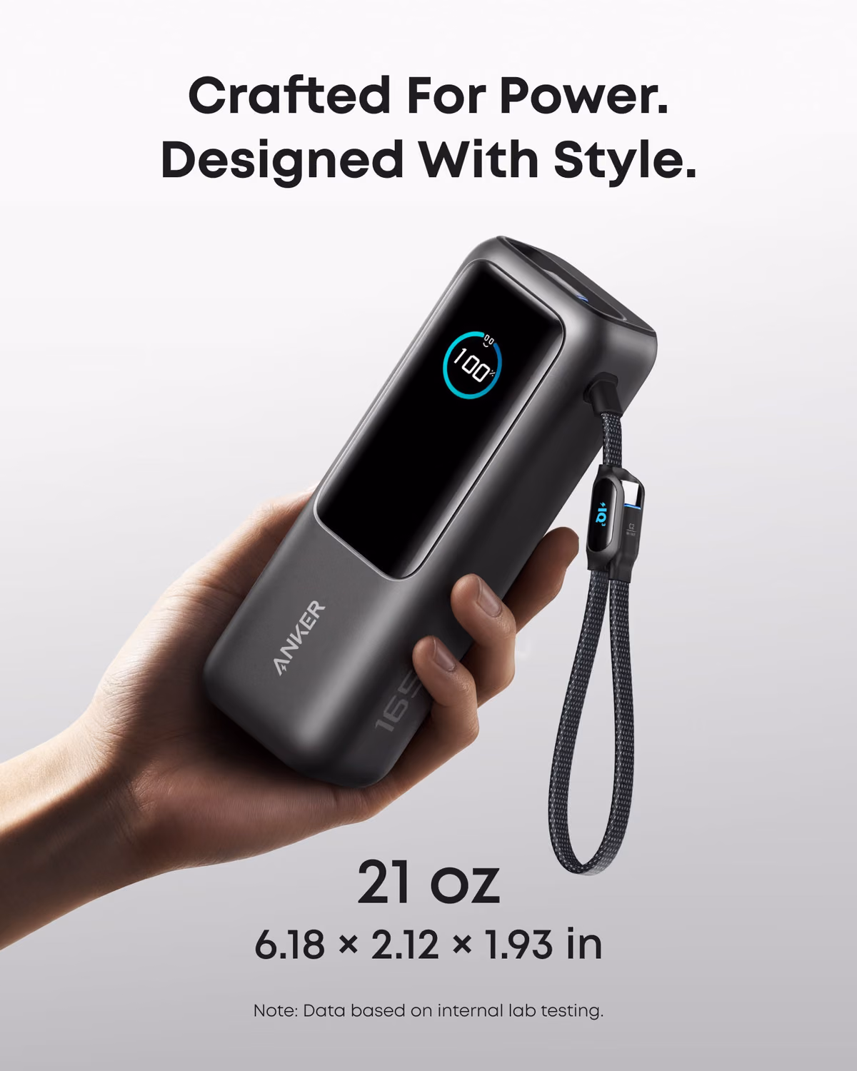 Custom Anker Laptop Power Bank (25K, 165W, Built-In and Retractable Cables) custom logo decoration