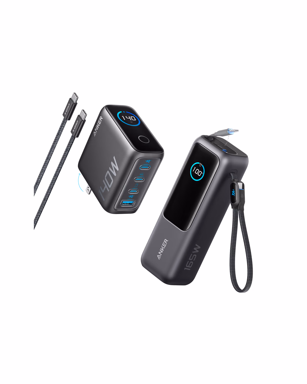 Custom Anker Laptop Power Bank (25K, 165W, Built-In and Retractable Cables) custom logo decoration