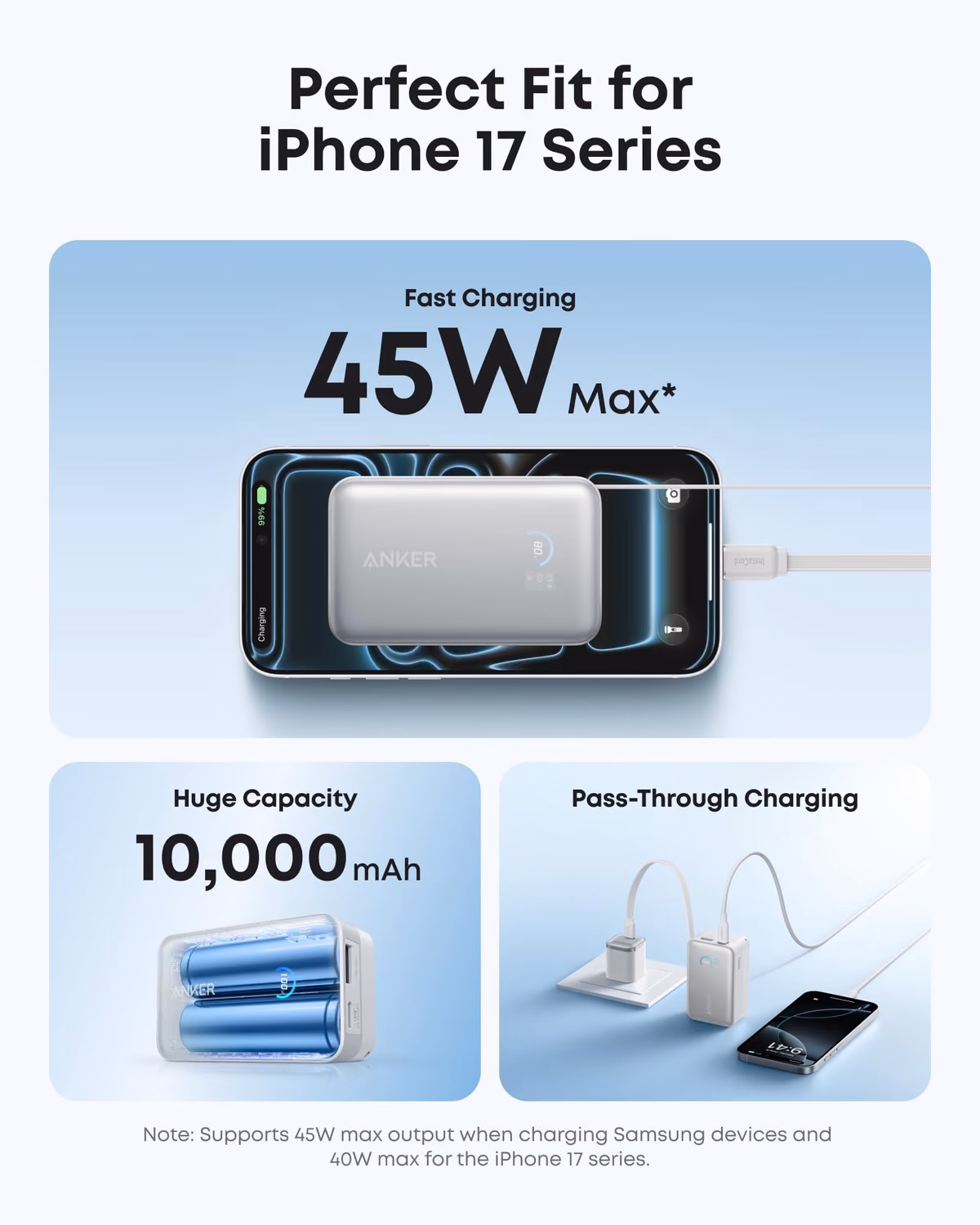 Custom Anker Nano Power Bank (10K, 45W, Built-In Retractable USB-C Cable) custom logo decoration