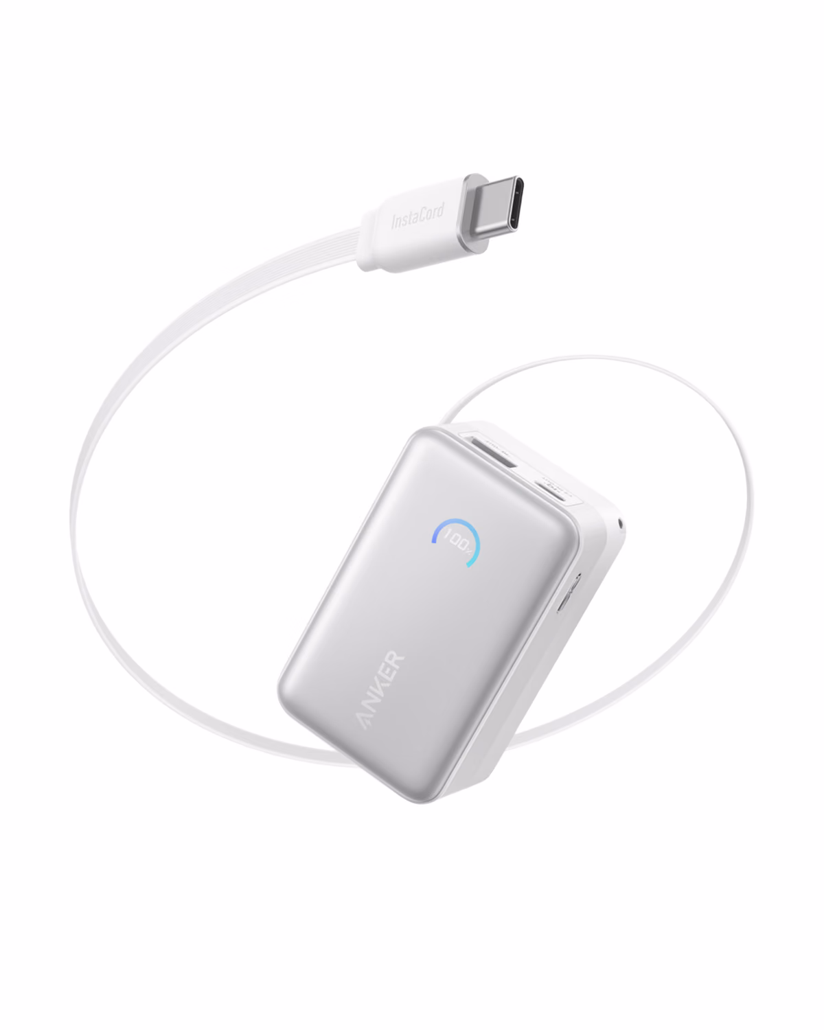 Custom Anker Nano Power Bank (10K, 45W, Built-In Retractable USB-C Cable)