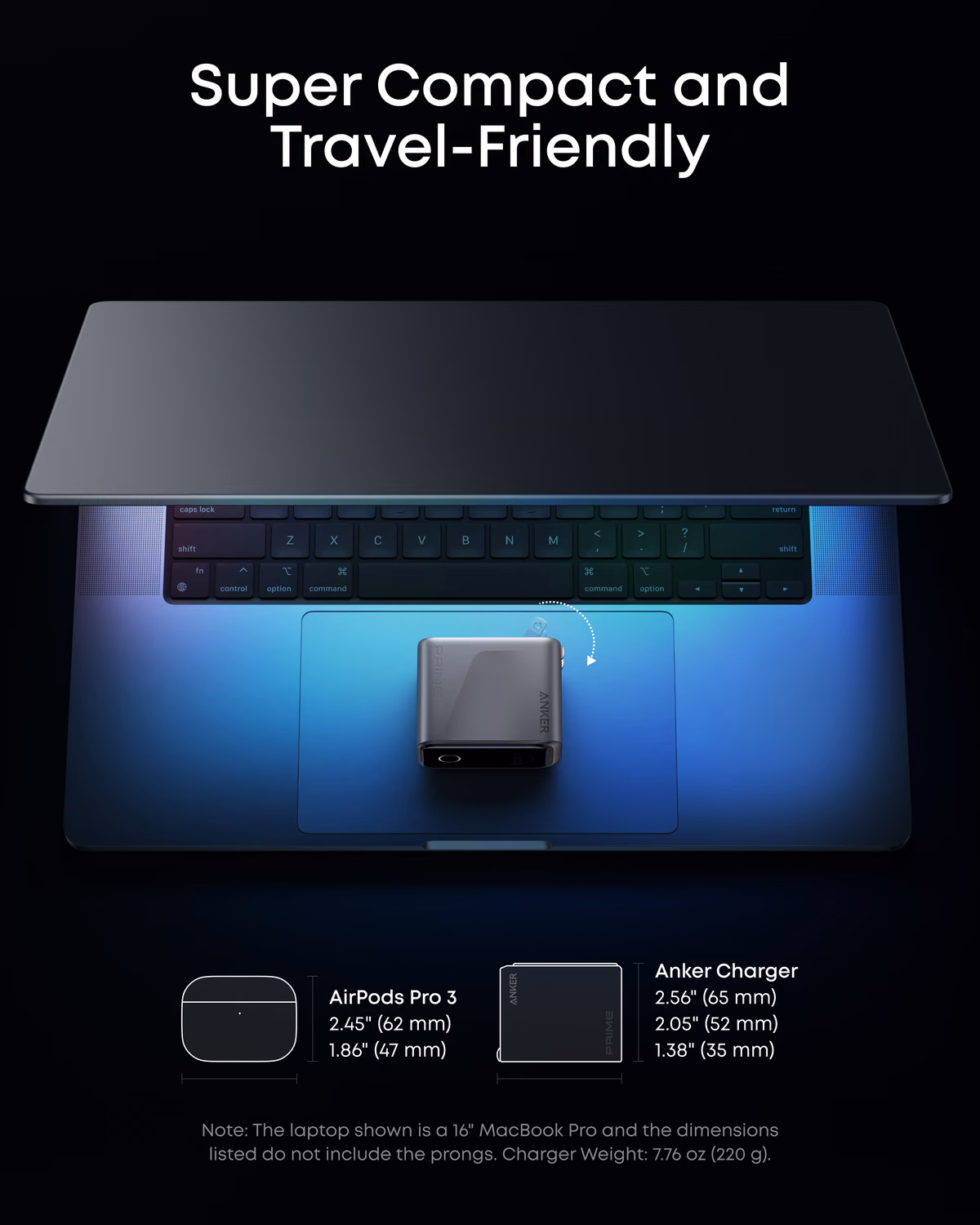 Custom Anker Prime Charger (160W, 3 Ports, Smart Display) custom logo decoration