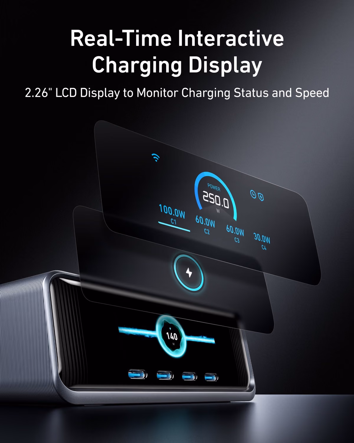 Custom Anker Prime Charger (250W, 6 Ports, GaNPrime) custom logo decoration