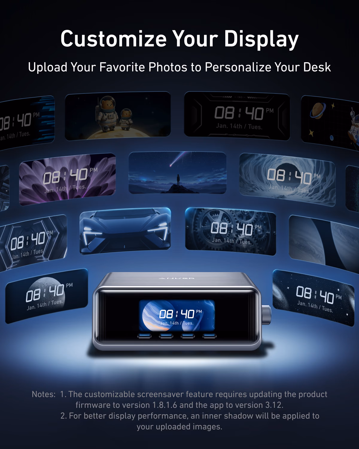 Custom Anker Prime Charger (250W, 6 Ports, GaNPrime) custom logo decoration