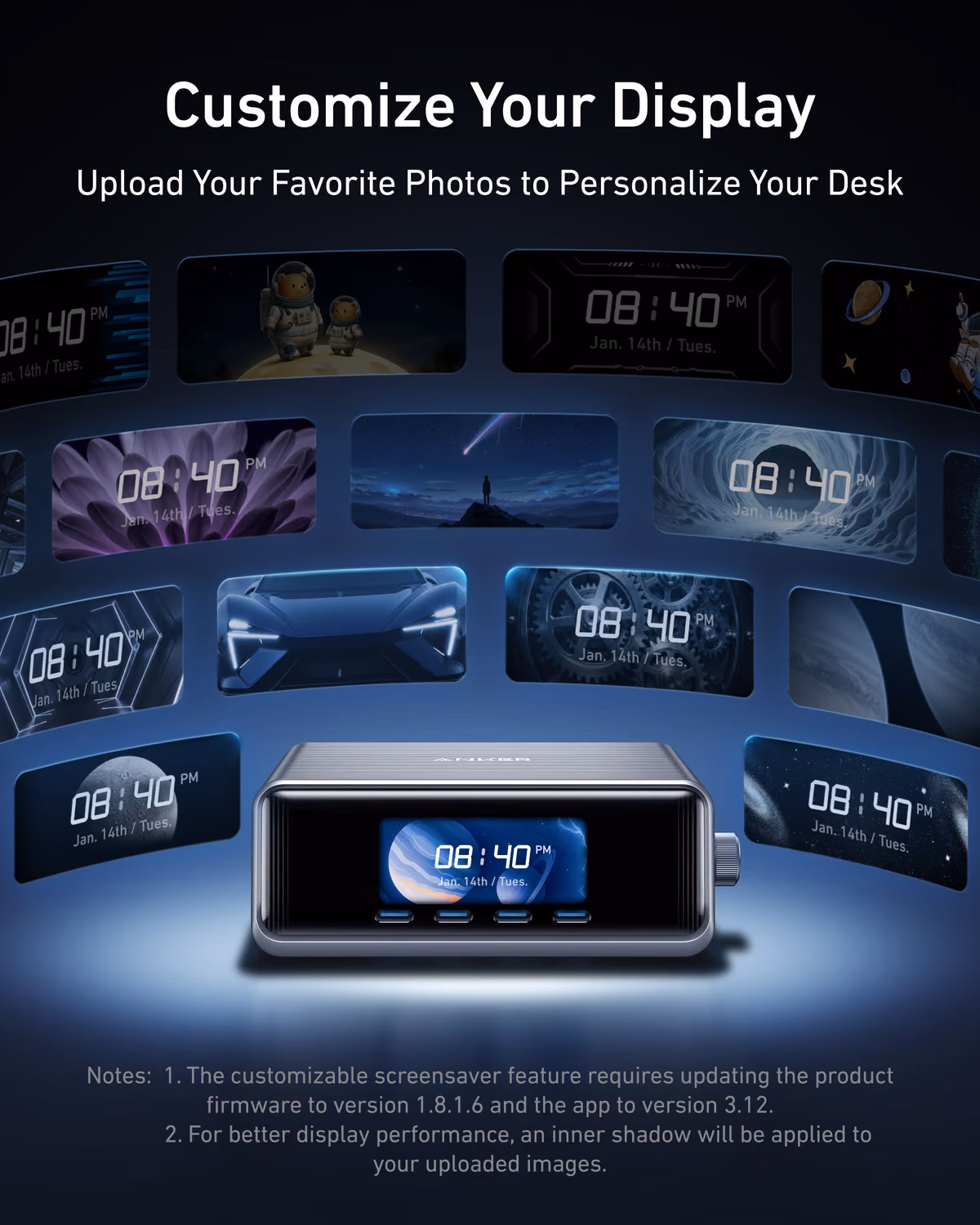 Custom Anker Prime Charger (250W, 6 Ports, GaNPrime) custom logo decoration