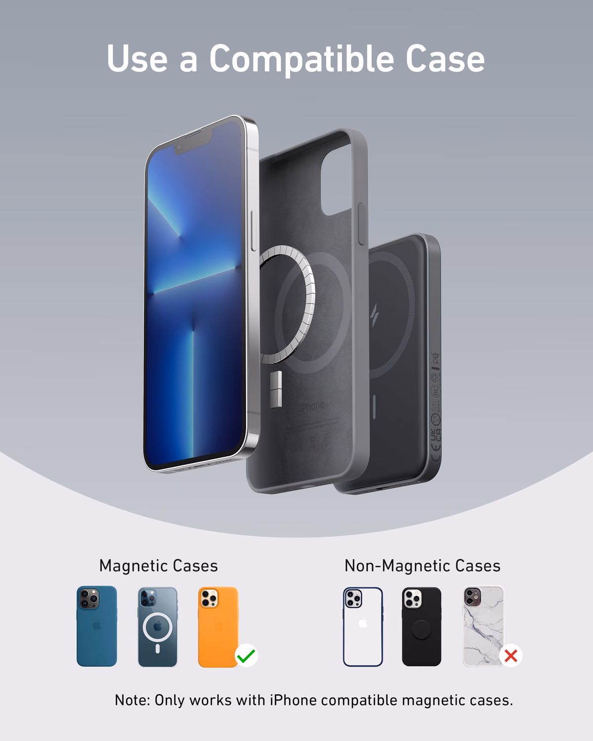 Custom Anker 621 Magnetic Battery (MagGo) custom logo decoration