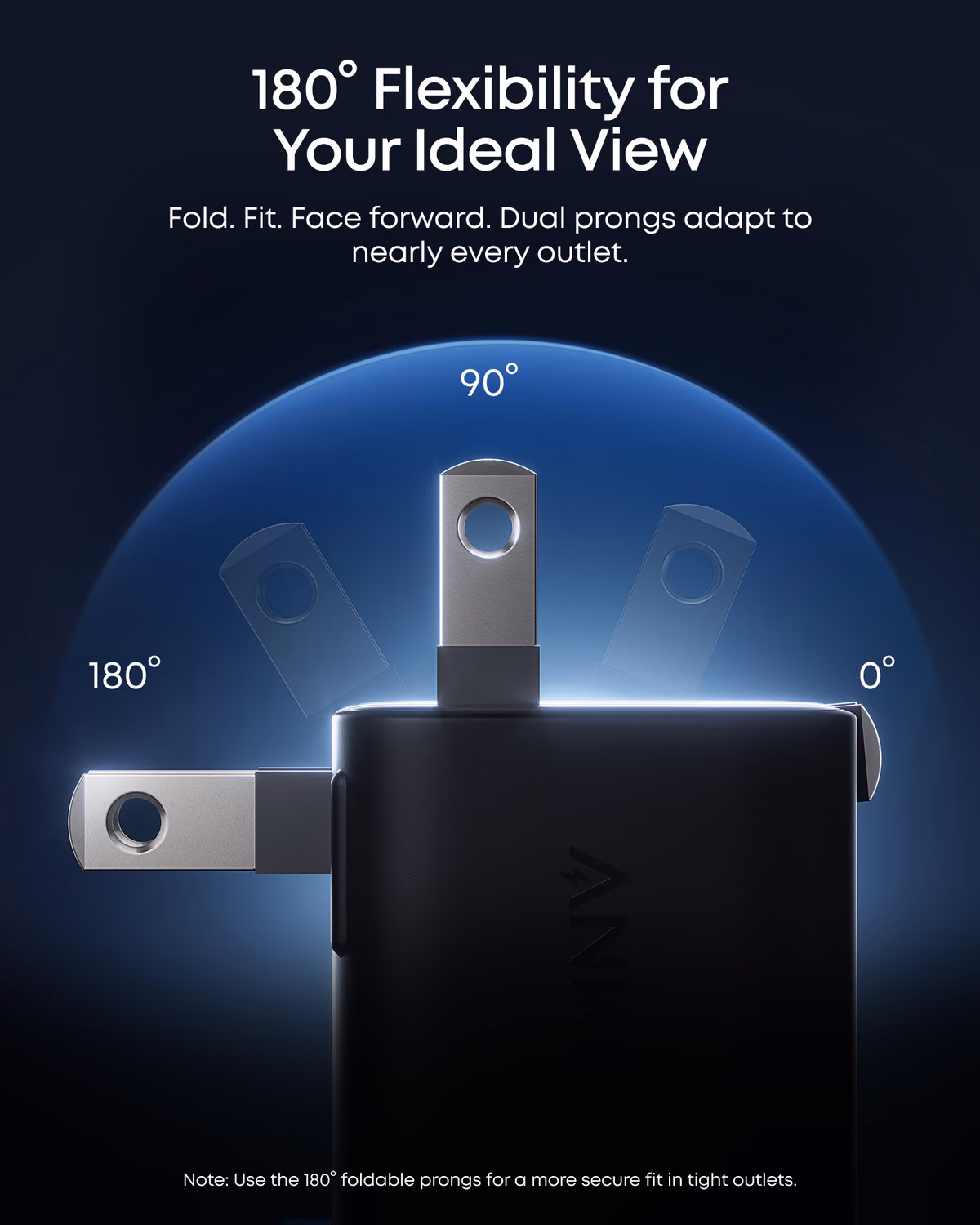 Custom Anker Nano Charger (45W, Smart Display, 180° Foldable) custom logo decoration