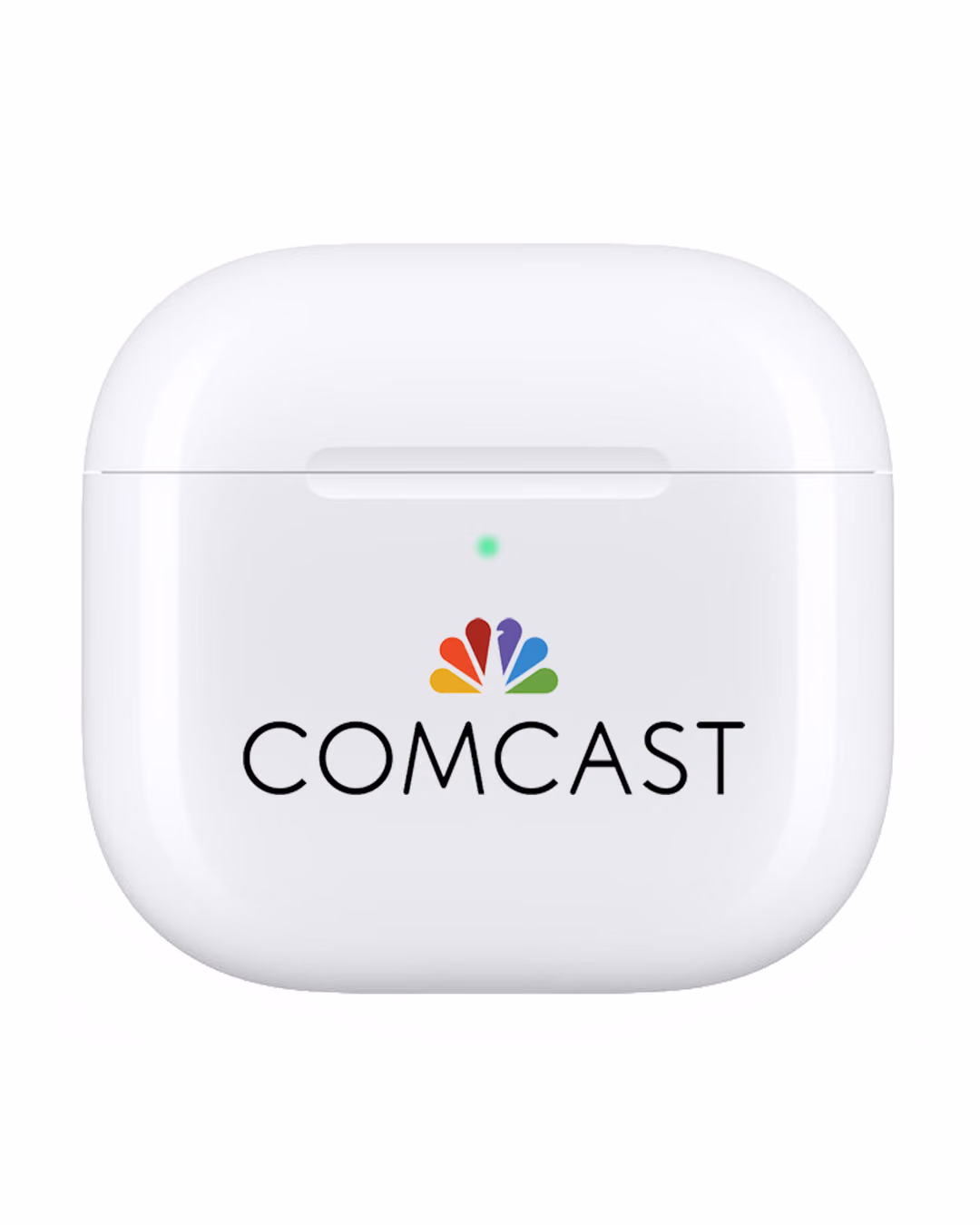Custom Apple AirPods Pro 3, Custom Engraved custom engraved example with Comcast logo