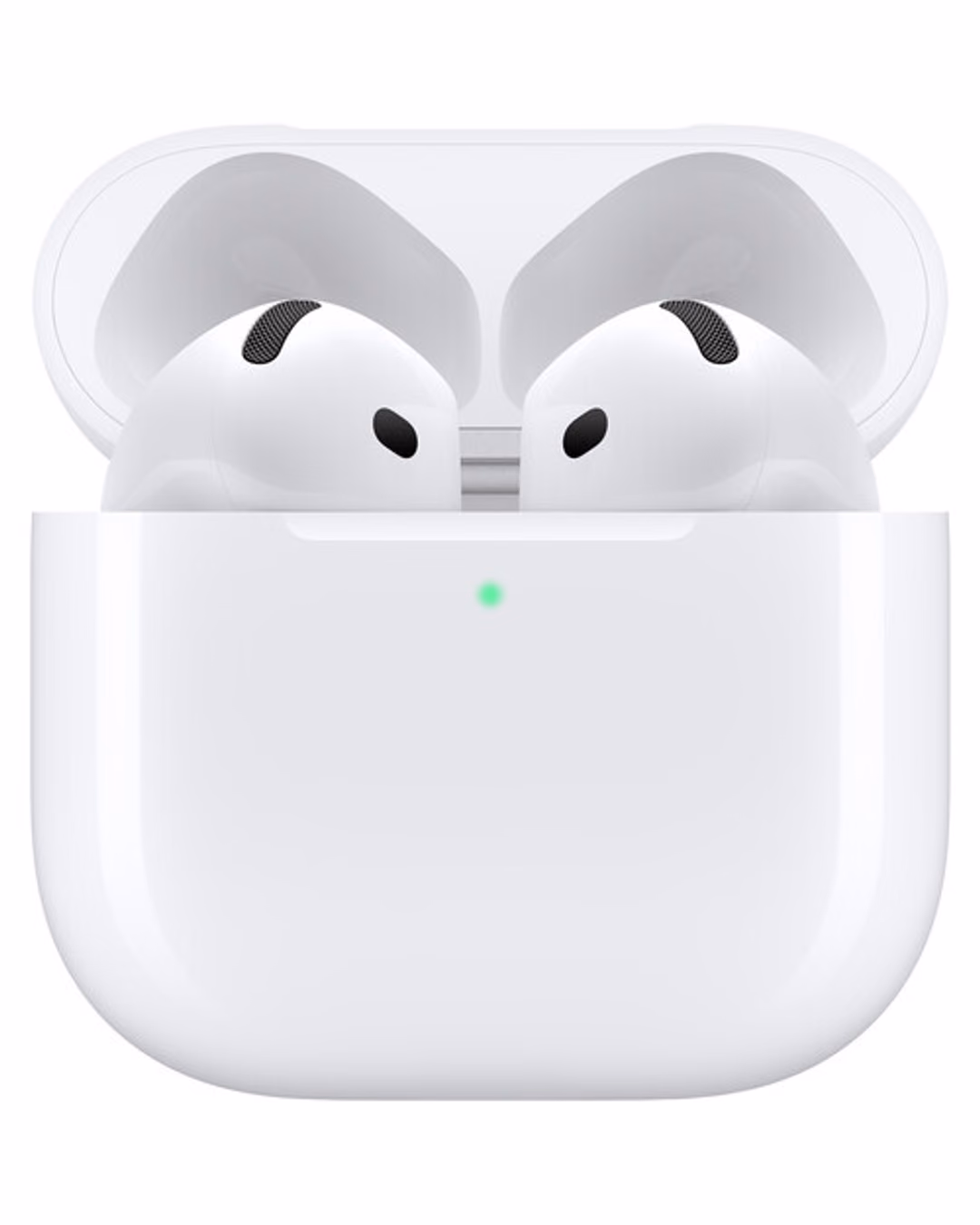 Custom Apple AirPods 4 with Active Noise Cancellation in the open charging case