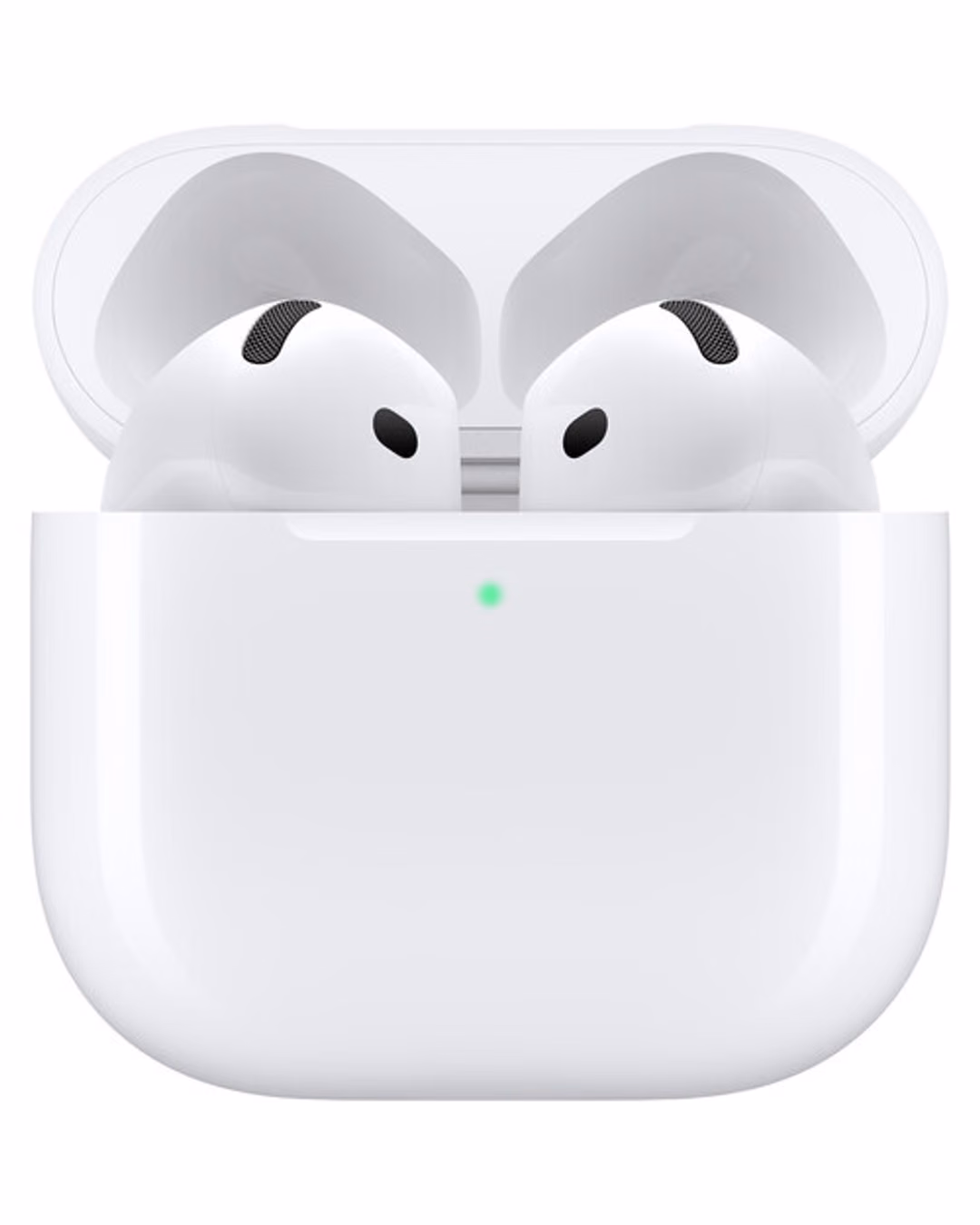Custom Apple AirPods 4 with Active Noise Cancellation in the open charging case