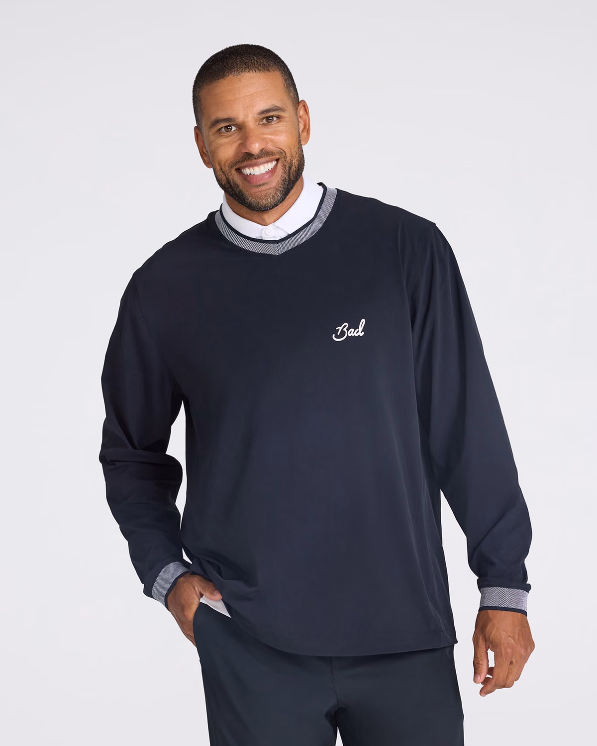Custom Bad Birdie Kinetic Wind Pullover - Black — Black