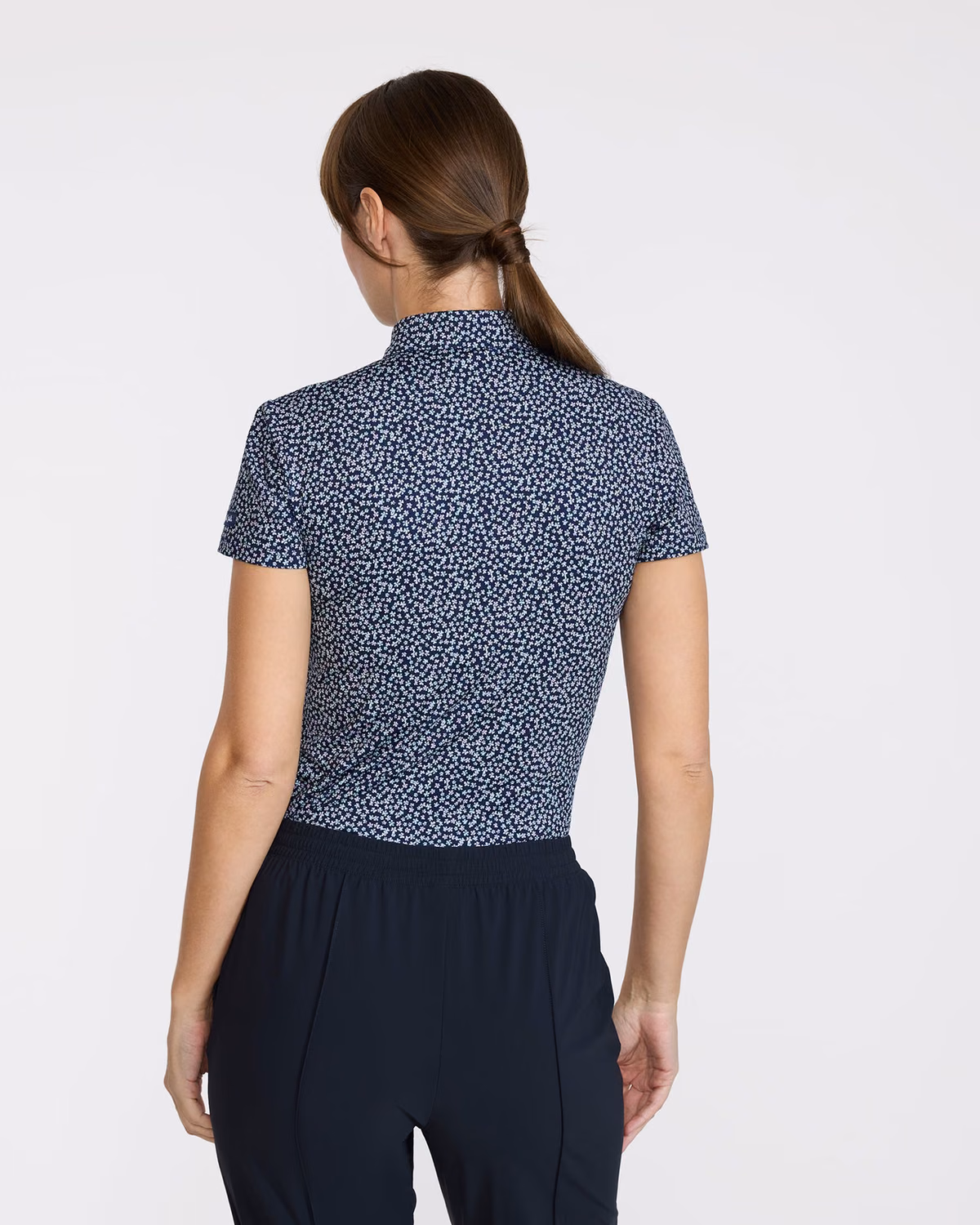 Custom Bad Birdie Ditsy Down — Womens Polo